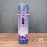 Abundance Pillar Candle with Blue Goldstone Pendant