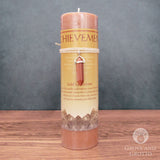 Achievement Pillar Candle with Gold Sandstone Pendant