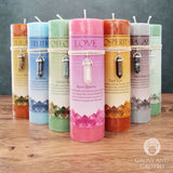 Strength Pillar Candle with Turquoise Pendant