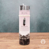 Bliss Pillar Candle with Black Obsidian Pendant