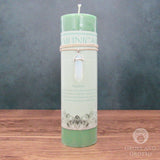 Communication Pillar Candle with Opalite Pendant