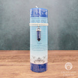 Healing Pillar Candle with Lapis Pendant