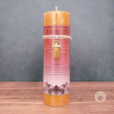 Stability Pillar Candle with Mookaite Pendant