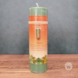 Energy Pillar Candle with Unakite Pendant