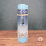 Wisdom Pillar Candle with Blue Jasper Pendant