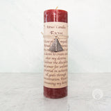 Focus Pillar Candle with Pewter Pendant