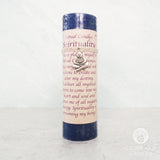 Spirituality Pillar Candle with Pewter Pendant