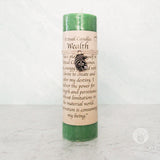 Wealth Pillar Candle with Pewter Pendant