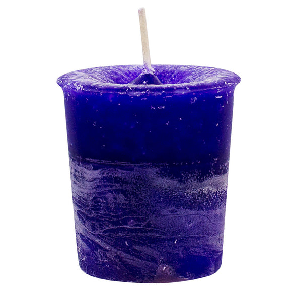 Third Eye Chakra Votive Candle by Crystal Journey