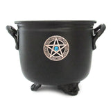 Metal Cauldron with Pentacle (4.5 Inches)