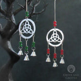 Triquetra Chime with Beads (Red)