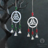 Triquetra Chime with Beads (Green)