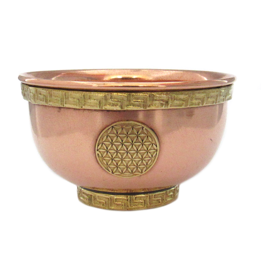 Flower of Life Copper Offering Bowl (3 Inches)