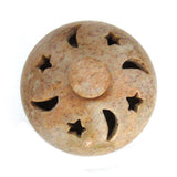 Carved Stone Dish with Lid