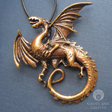 Large Celtic Dragon Pendant (Bronze)