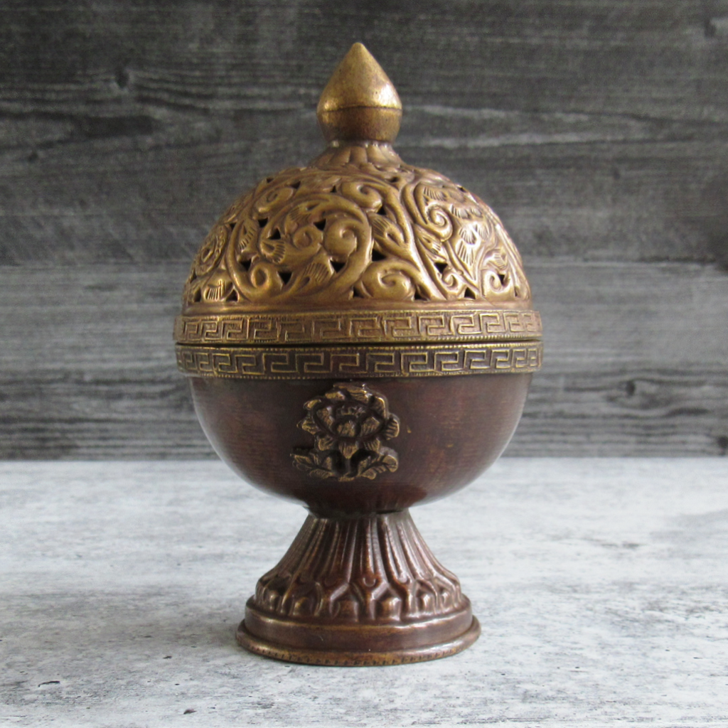 Antiqued Tibetan Style Incense Burner
