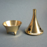 Mini Brass Incense Cone Burner with Lid (Assorted Styles)