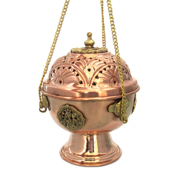 Hanging Copper and Brass Incense Burner