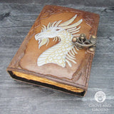 White Dragon Journal with Aged Paper