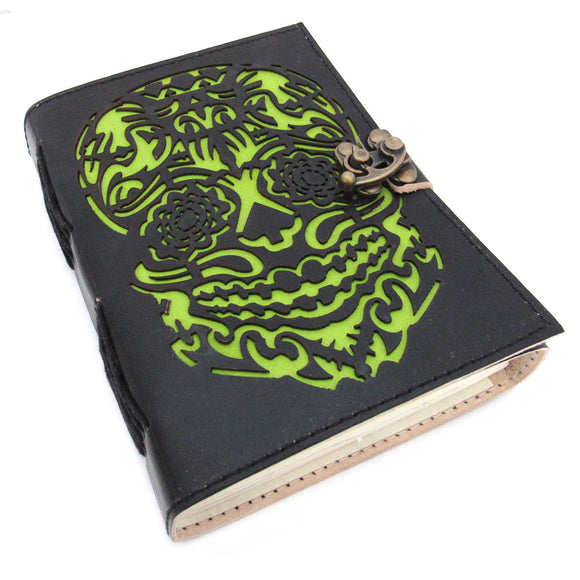 Skull Cutout Leather Journal