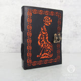 Wolf and Moon Cutout Leather Journal