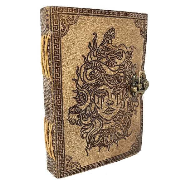 Medusa Leather Journal with Latch