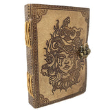 Medusa Leather Journal with Latch