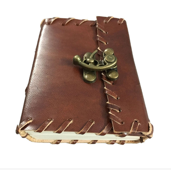 Mini Leather Journal with Latch (4 Inches)
