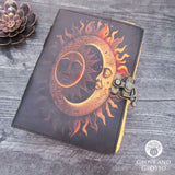 Sun and Moon Journal with Aged Paper