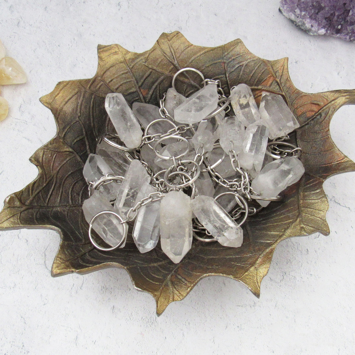 Key Quartz Point Quartz Point Key Chain – Grove and Grotto
