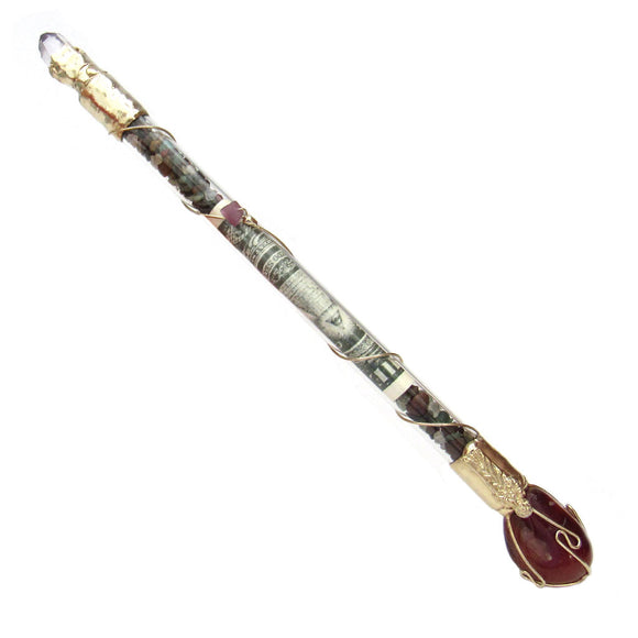 Money Drawing Wand (Red Agate)
