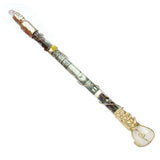 Money Drawing Wand with Santa Muerte (White Quartz)