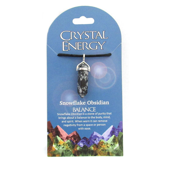 Snowflake Obsidian (Balance) Crystal Energy Pendant