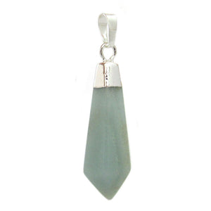 Amazonite Diamond-Shaped Pendant