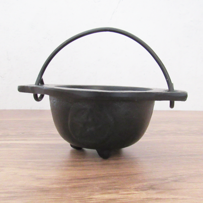 Pentagram Cast Iron Cauldron (4 Inches)