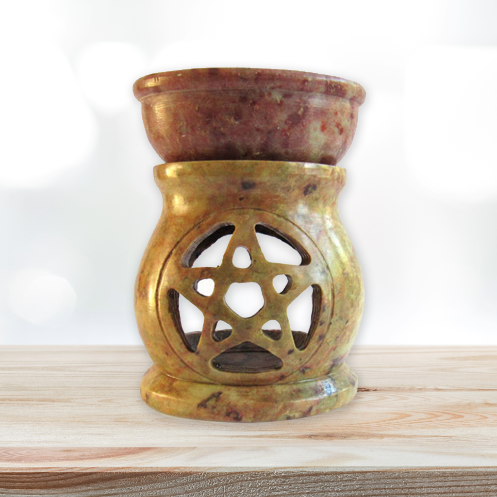Pentagram Soapstone Aroma Lamp