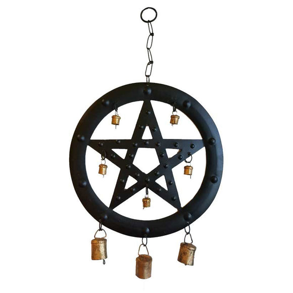 Black Pentagram Wind Chime