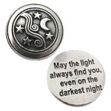 Moon & Stars Pewter Pocket Stone (Choose Style) May the light always find you even on the darkest night