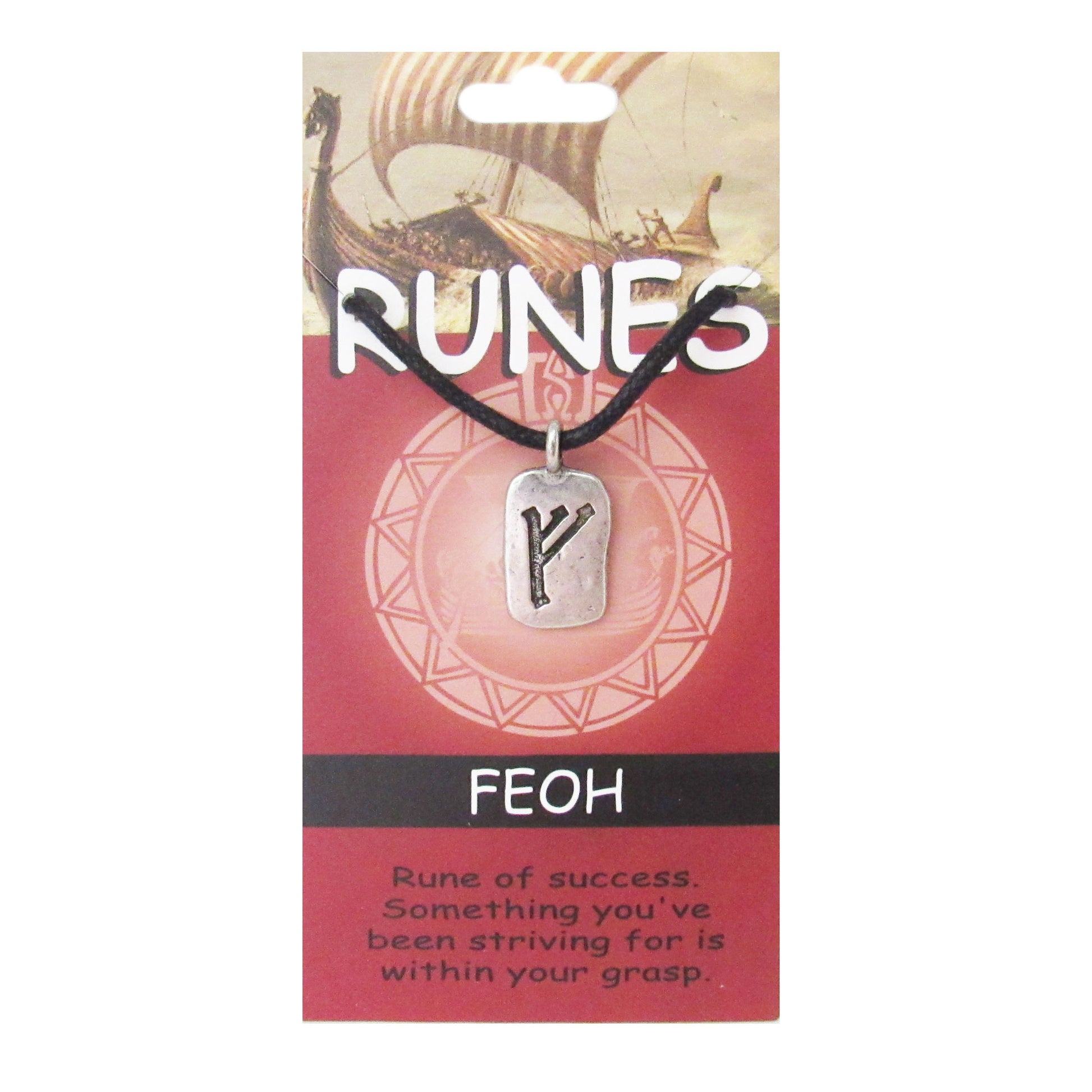 Feoh (Success) Rune Pendant – Grove and Grotto