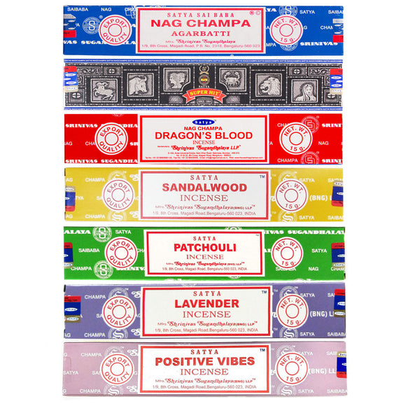 Incense Variety Pack (7 Scents) by Satya