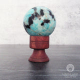 Round Wood Crystal Ball Stand