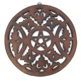 Floral Pentacle Wall Hanging (12 Inches)