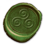 Celtic Sealing Wax Kit (Green with Triskele Stamp)