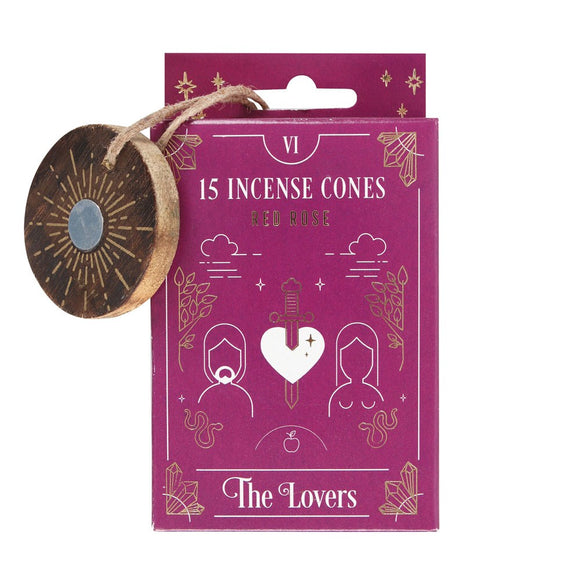 The Lovers (Red Rose) Tarot Incense Cones