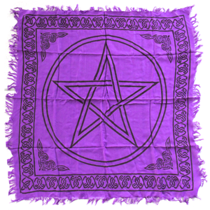 Purple Pentagram Altar Cloth (36 Inches)