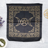 Black Triple Moon Altar Cloth (21 Inches)
