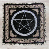 Celtic Pentagram Altar Cloth (36 Inches) - Silver and Gold