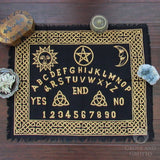 Spirit Board Altar Cloth (Gold and Black)