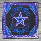 Blue and Purple Pentacle Altar Cloth (36 Inches)