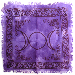 Purple Triple Moon Altar Cloth (18 Inches)